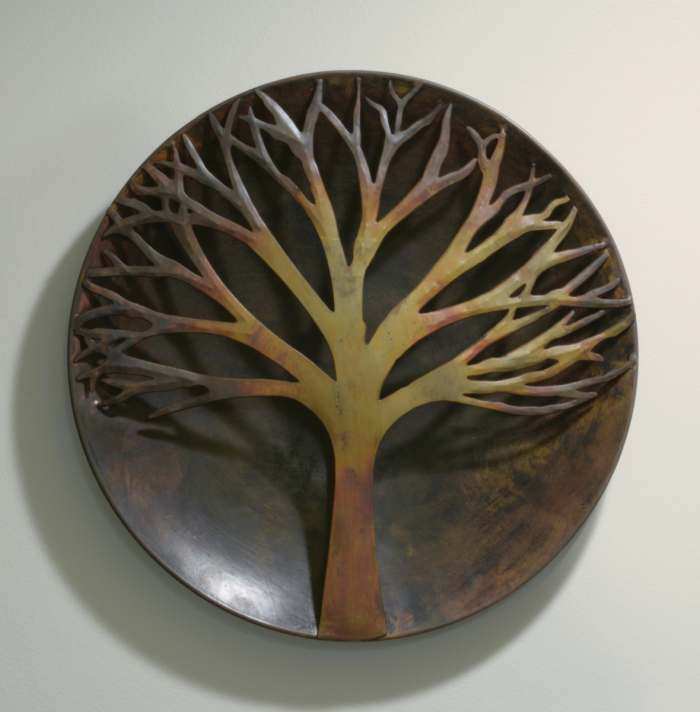 Flamed Copper Raised Tree Wall Hanging 12